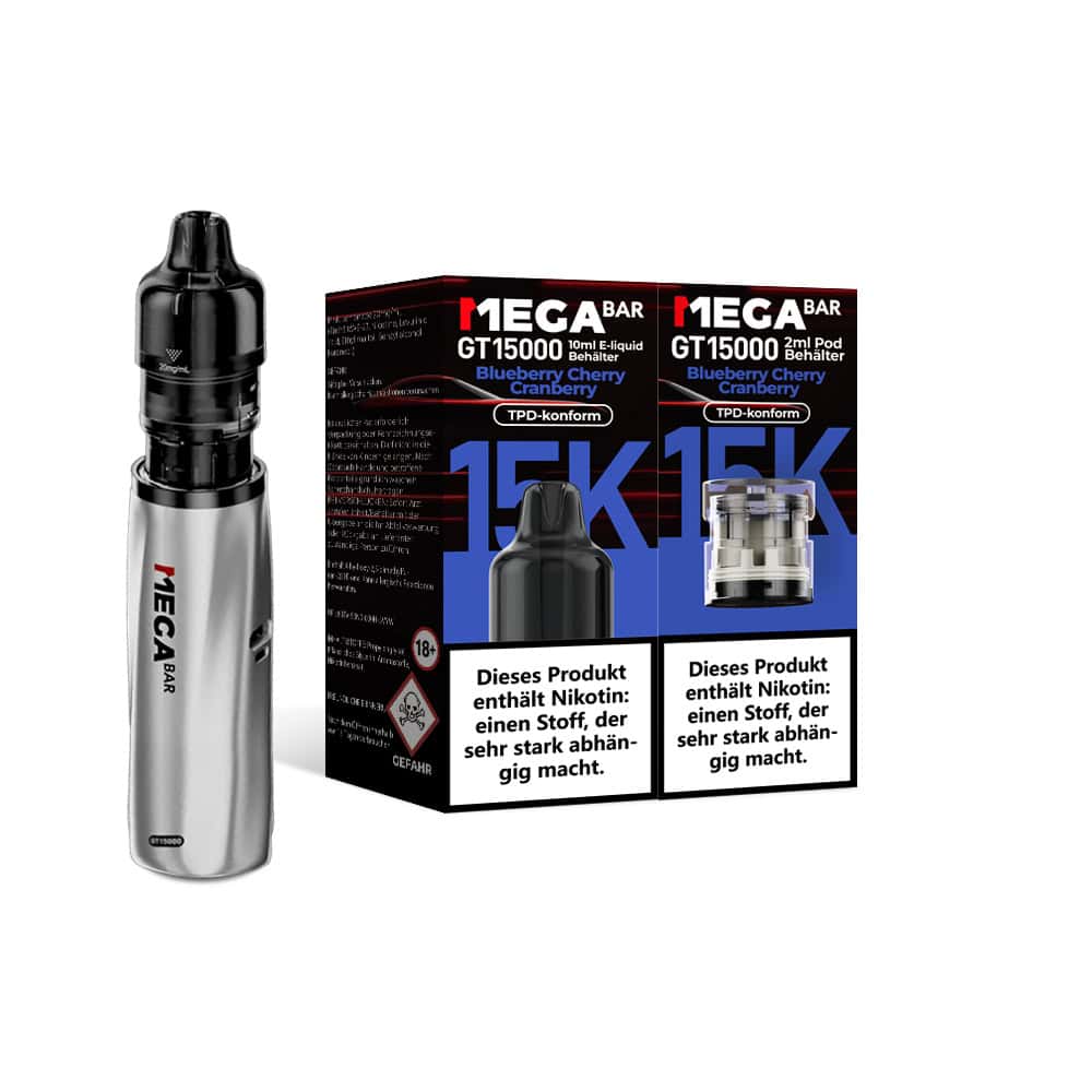 3 10 | Vapebazar Megabar Gt15000 Prefilled Pods - Strawberry Raspberry Cherry Ice (2+10Ml)