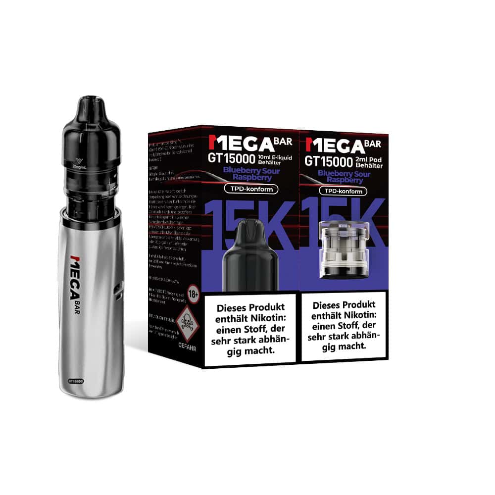 3 3 | Vapebazar Megabar Gt15000 Prefilled Pods - Strawberry Raspberry Cherry Ice (2+10Ml)