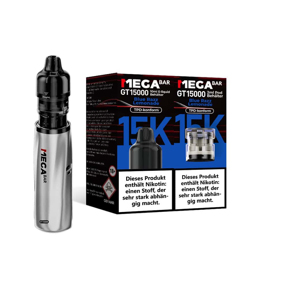3 8 | Vapebazar Megabar Gt15000 Prefilled Pods - Strawberry Raspberry Cherry Ice (2+10Ml)