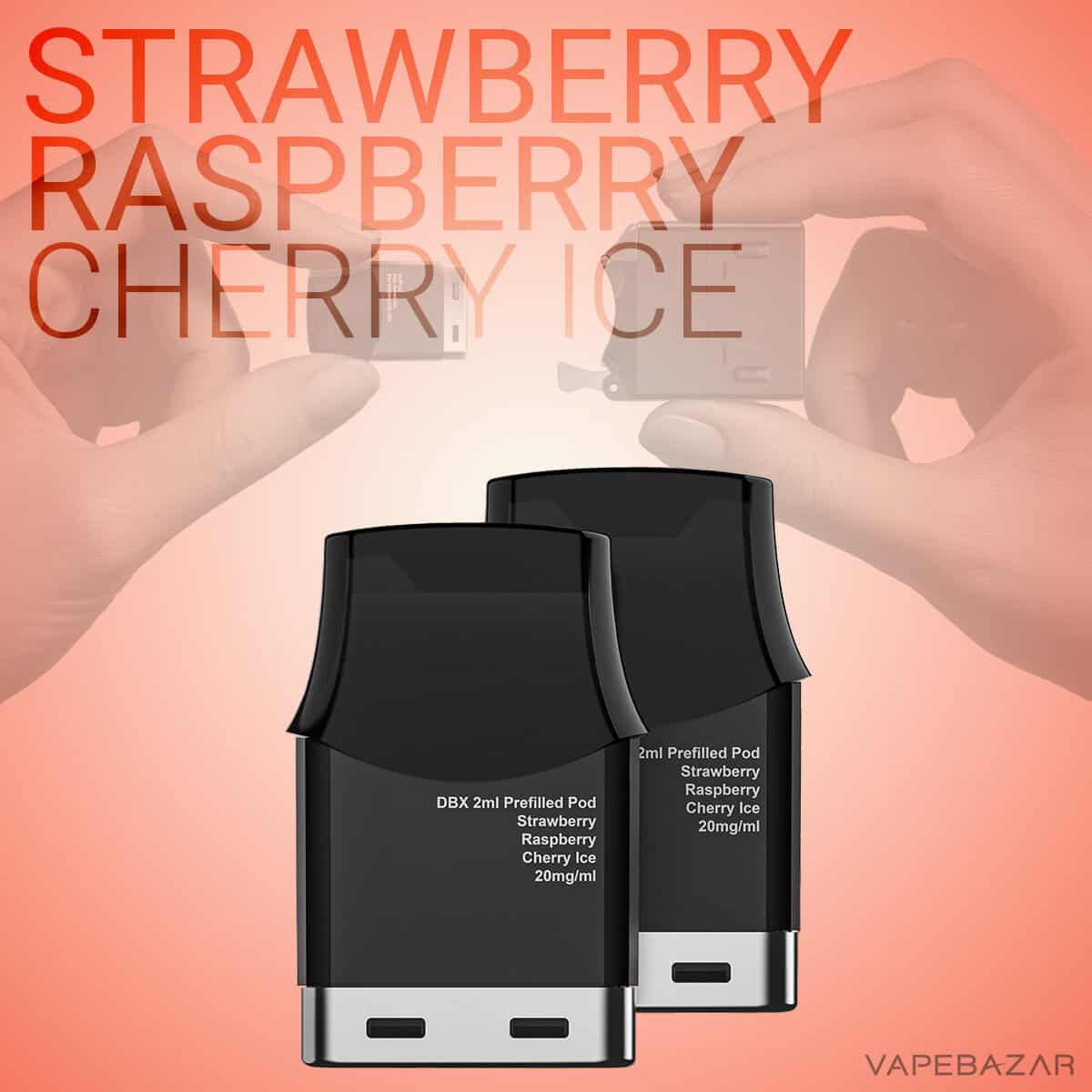 DBX Prefilled Pods Strawberry Raspberry Cherry Ice 2 | Vapebazar Dbx Batteriefachgerät By Bugatti - Kompatibel Mit Zippo Hüllen