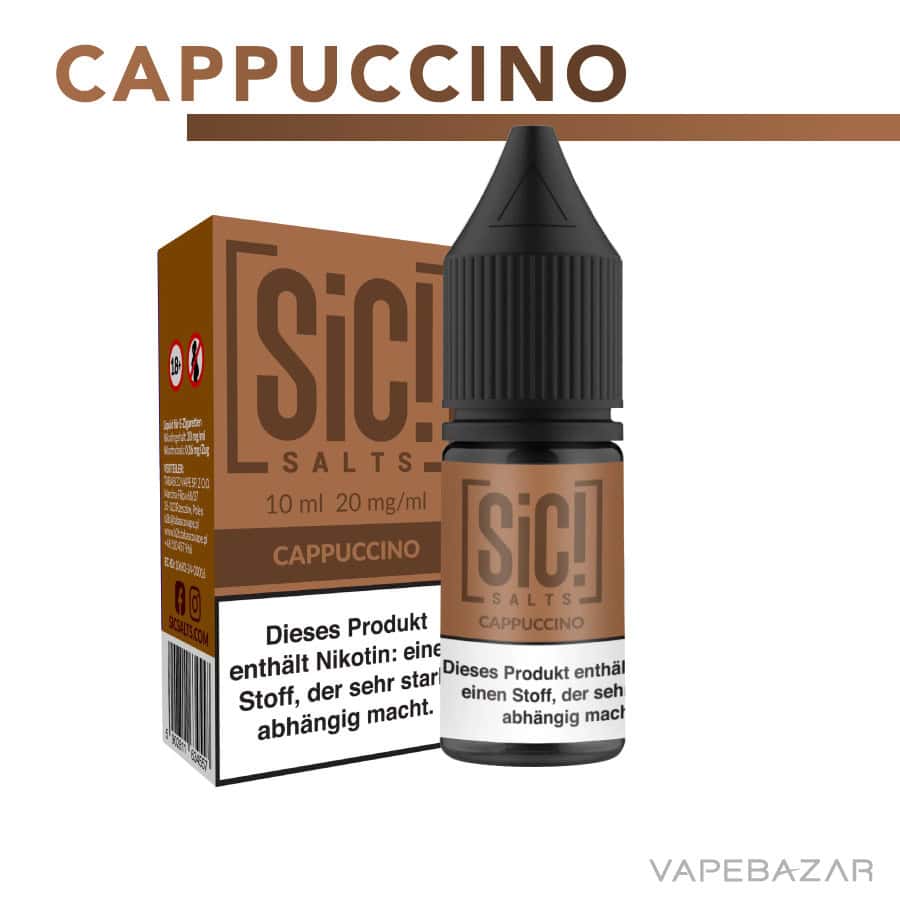 Sic Salt Caoouccino 02 | Vapebazar Sic! Nikotinsalz Liquid – Cappuccino 20Mg/Ml Nikotin