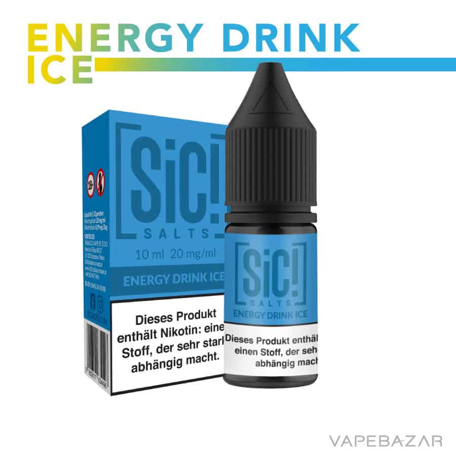 Sic Salt Energy Drink0 Ice 02 | Vapebazar Sic! Nikotinsalz Liquid – Energy Drink Ice 20Mg/Ml Nikotin