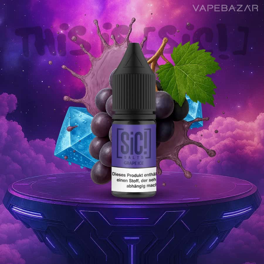 Sic Salt Grape Ice 01 | Vapebazar Sic! Nikotinsalz Liquid – Grape Ice 20Mg/Ml Nikotin