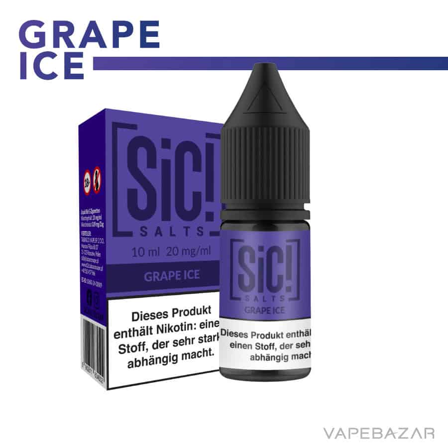 Sic Salt Grape Ice 02 | Vapebazar Sic! Nikotinsalz Liquid – Grape Ice 20Mg/Ml Nikotin