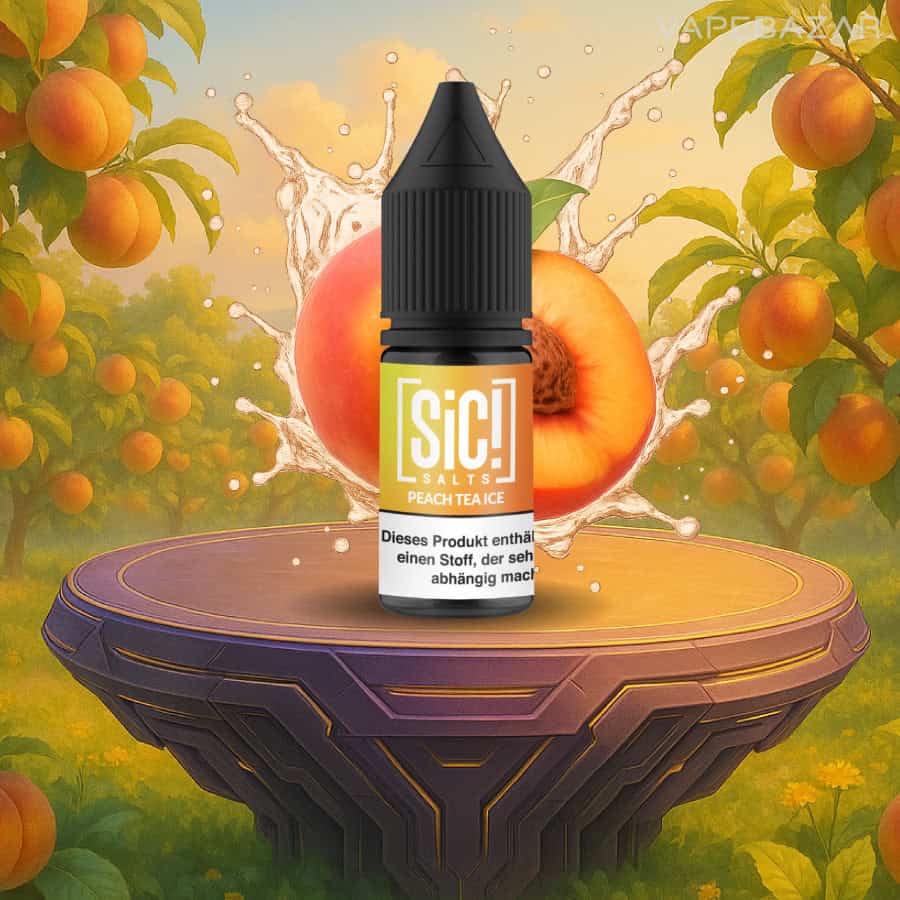 Sic Salt Peach Tea Ice 01 | Vapebazar Sic! Nikotinsalz Liquid – Peach Tea Ice 20Mg/Ml Nikotin