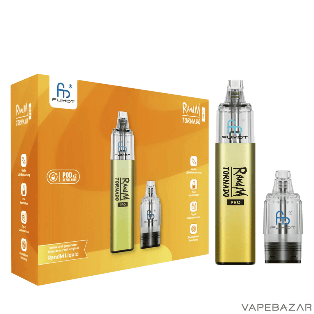 RandM Tornado Pro Pod Kit Yellow 3 | Vapebazar Fumot Randm Tornado Pro - Yellow