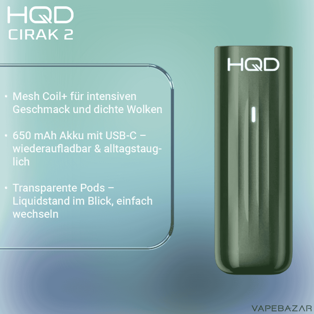 HQD Cirak 2 Green 2 | Vapebazar Hqd Cirak 2 - Purple