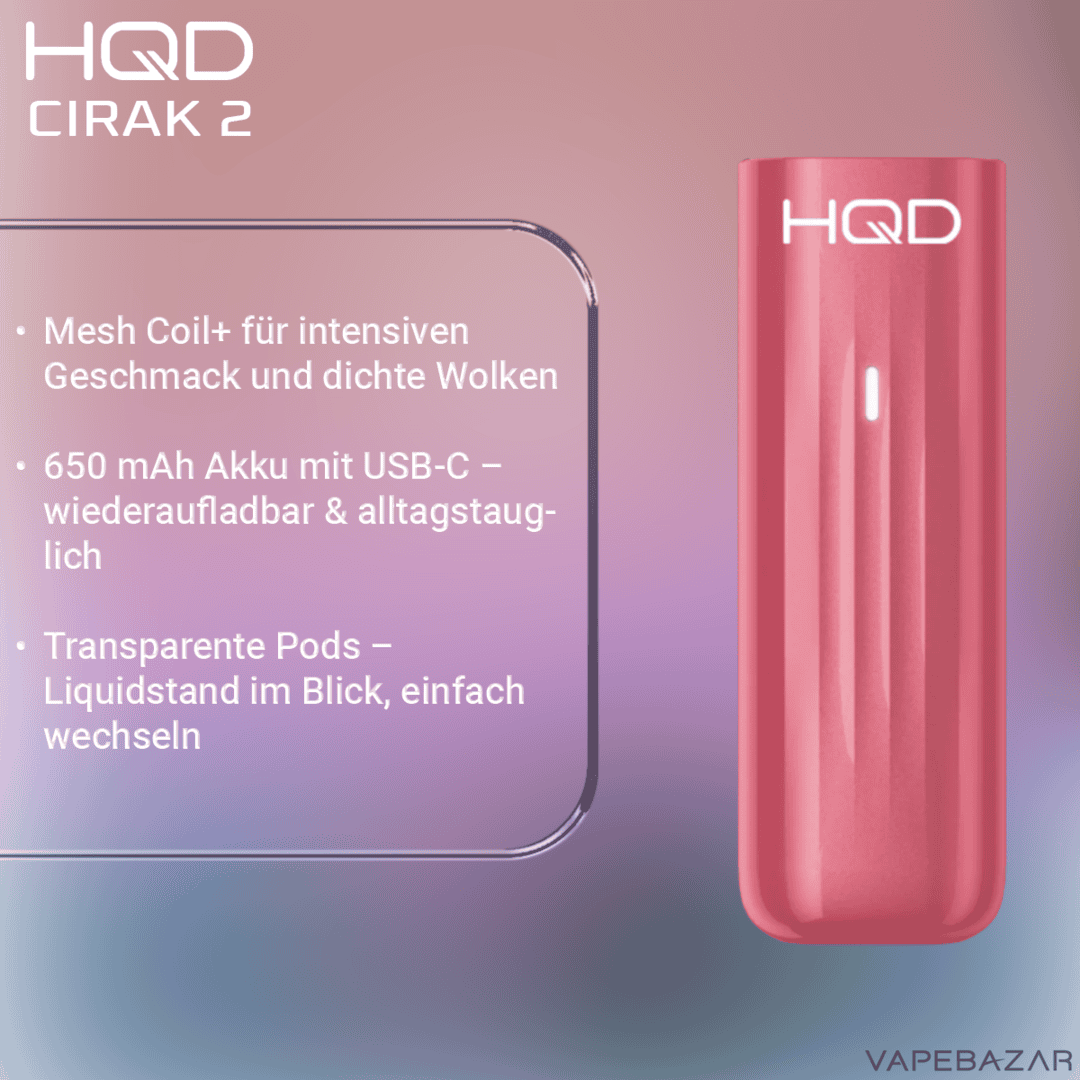 HQD Cirak 2 Pink 2 | Vapebazar Hqd Cirak 2 - Purple