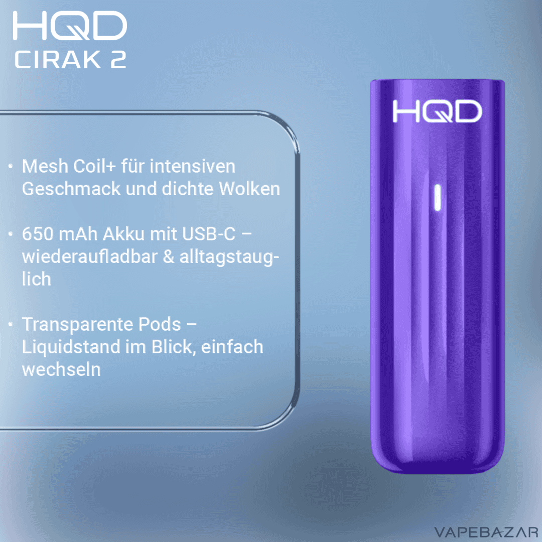 HQD Cirak 2 Purple 2 | Vapebazar Hqd Cirak 2 - Purple