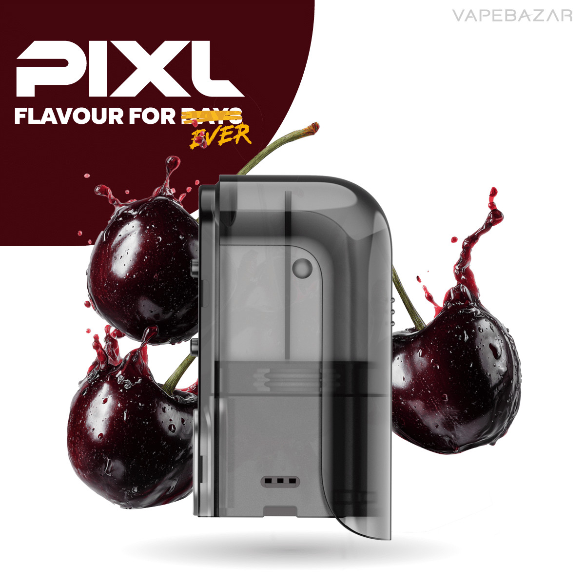 Pixl Max 20k Black Cherry | Vapebazar Pixl Max 20K - Refill Container - Dark Cherry