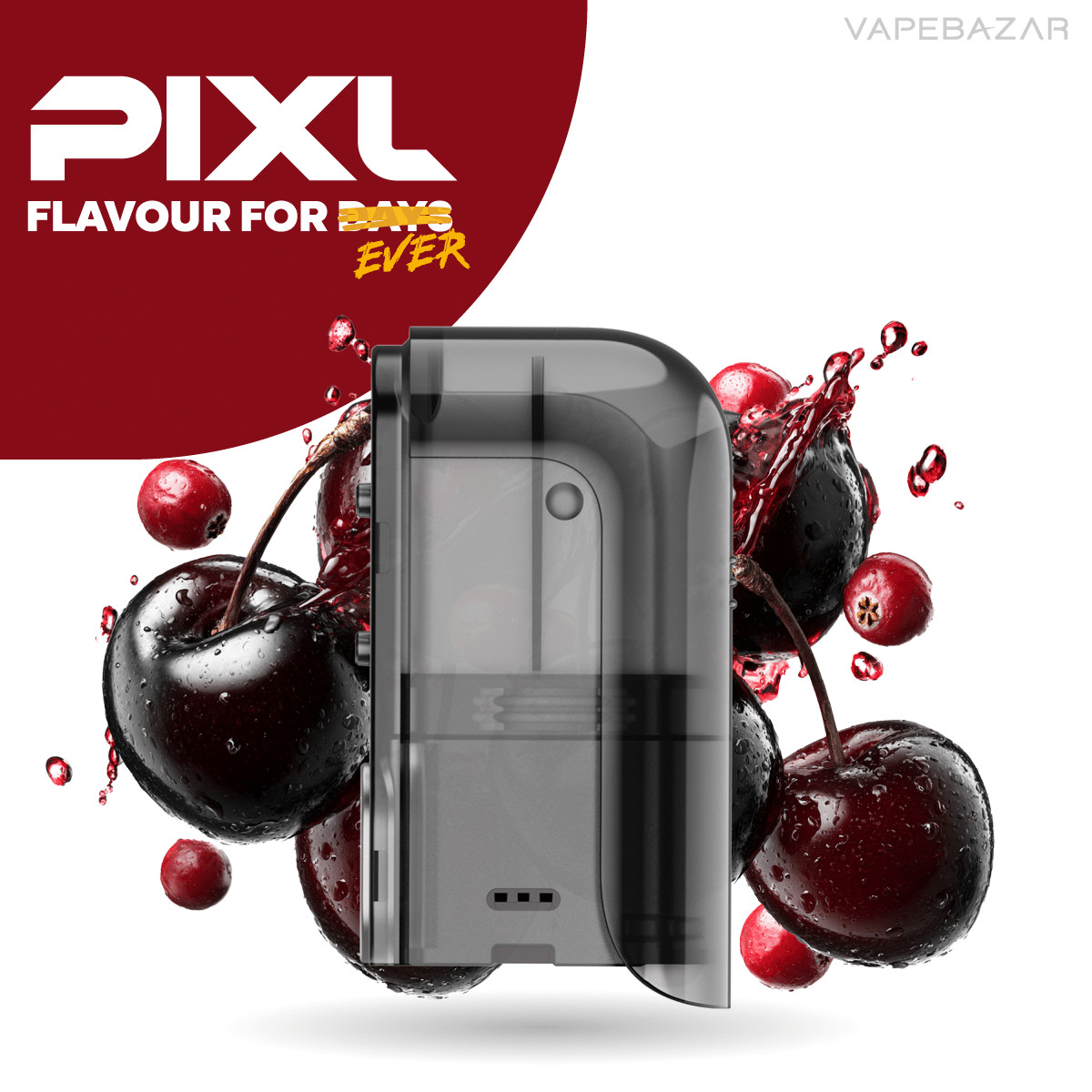 Pixl Max 20k Blue Cherry Cranberry | Vapebazar Pixl Max 20K - Refill Container - Blue Cherry Cranberry