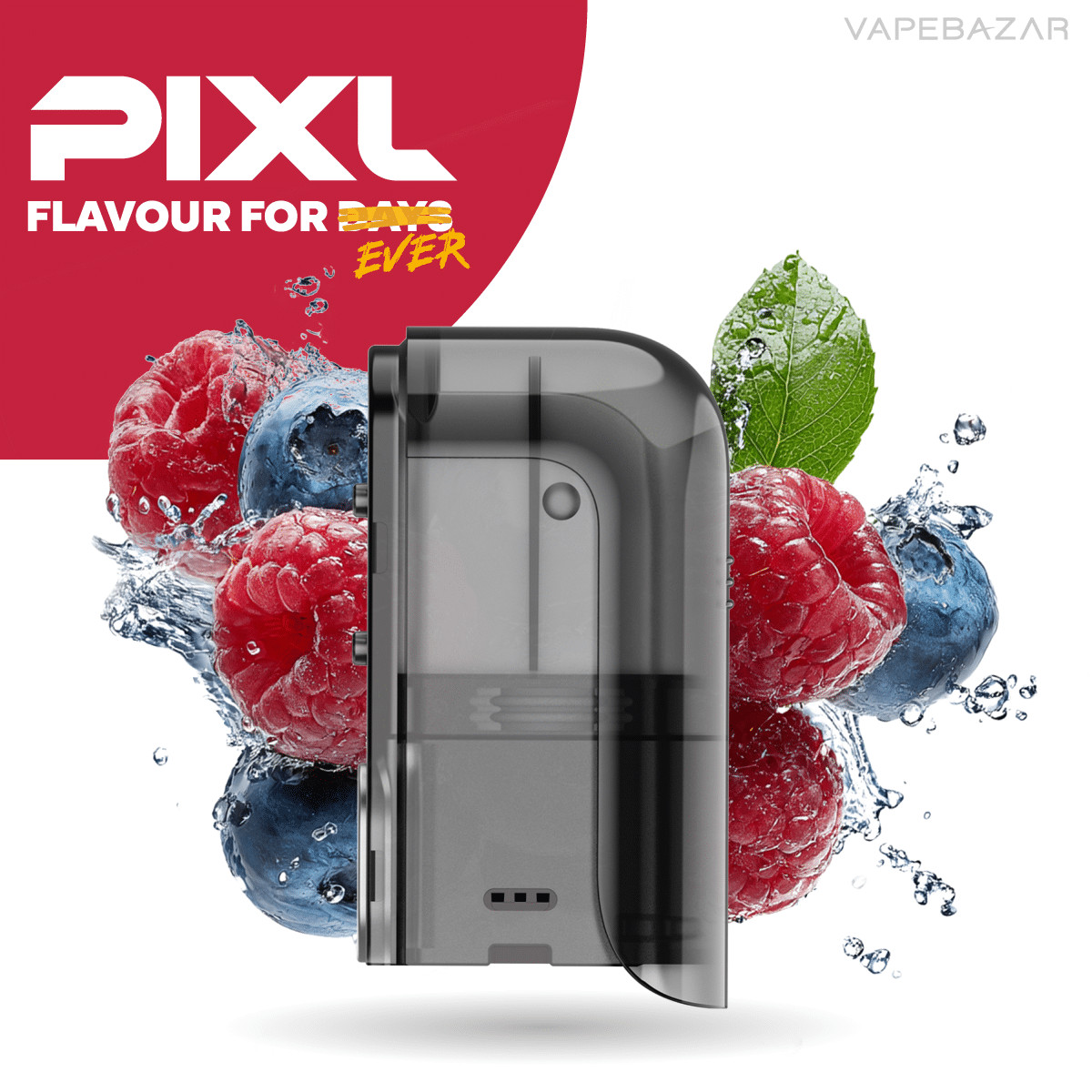 Pixl Max 20k Blueberry Raspberry | Vapebazar Pixl Max 20K - Refill Container - Blueberry Raspberry
