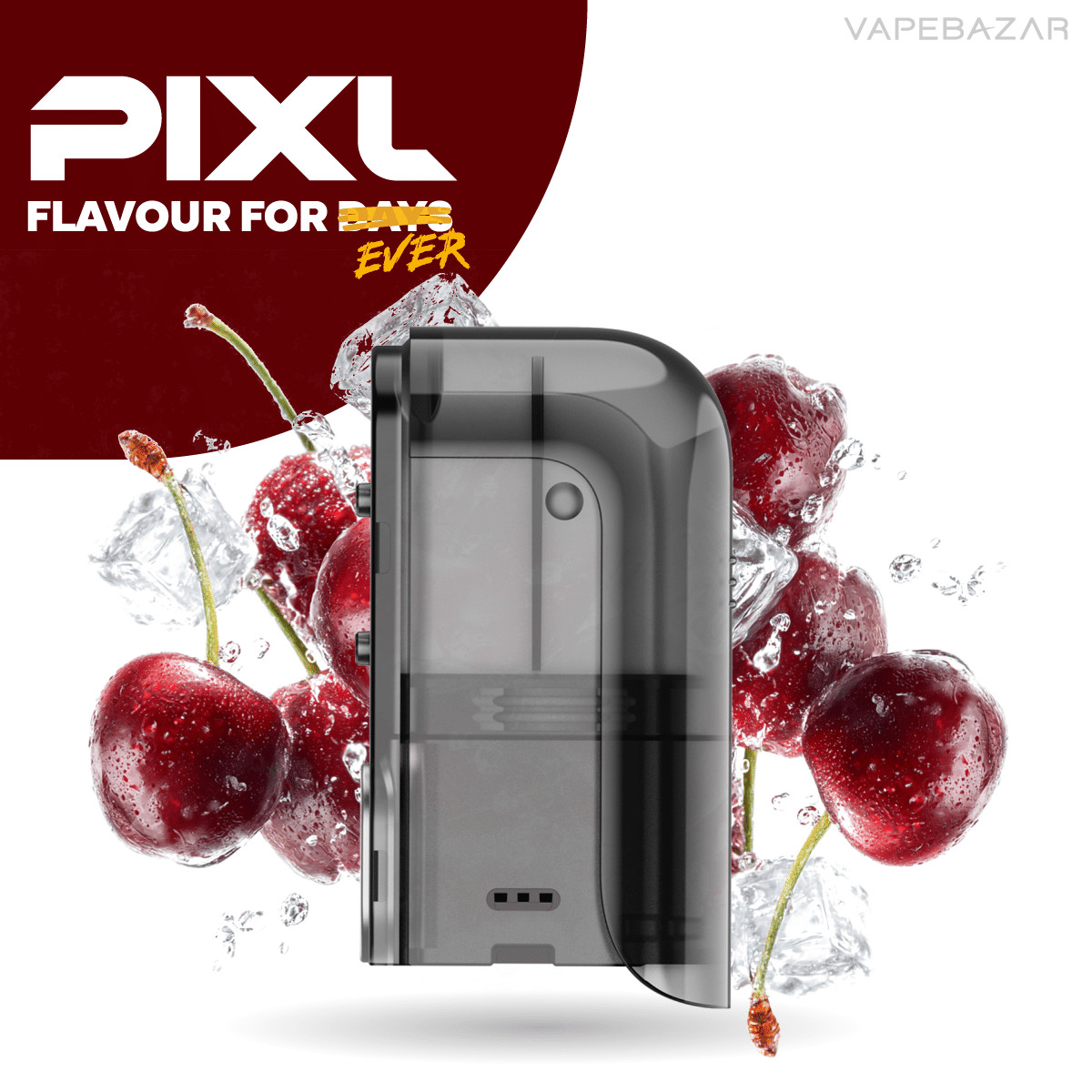 Pixl Max 20k Cherry Ice | Vapebazar Pixl Max 20K - Refill Container - Cherry Ice