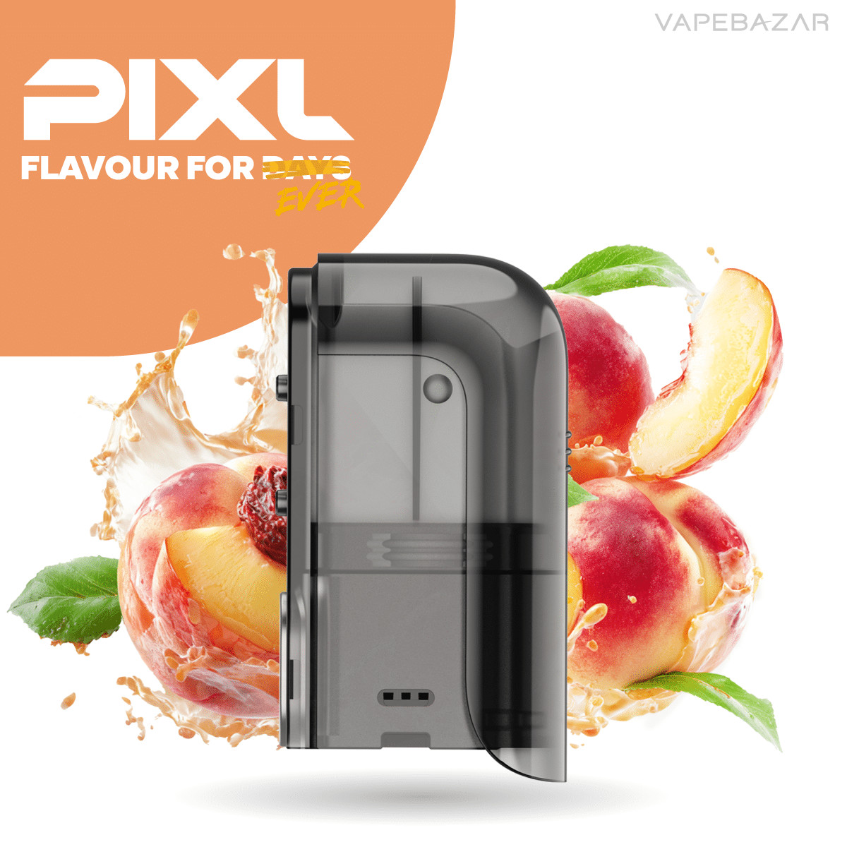 Pixl Max 20k Juicy Peach | Vapebazar Pixl Max 20K - Refill Container - Juicy Peach