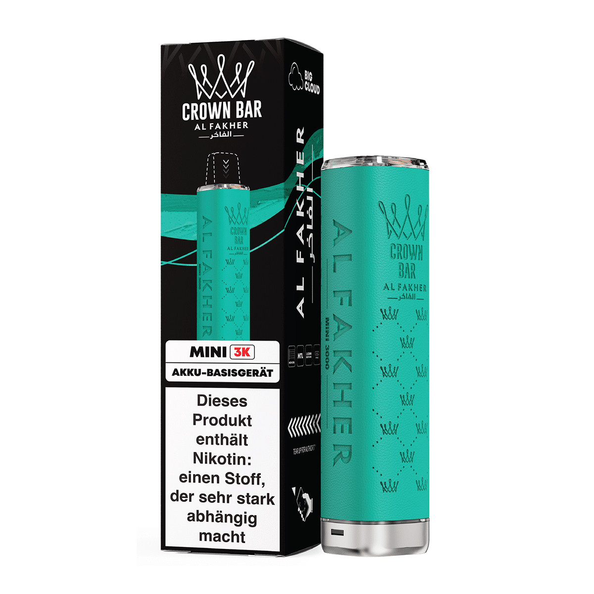 AF MINI 3K BATTERY CASE MOCKUP1 Page 04 2 | Vapebazar Al Fakher 3K Mini Akku - Teal