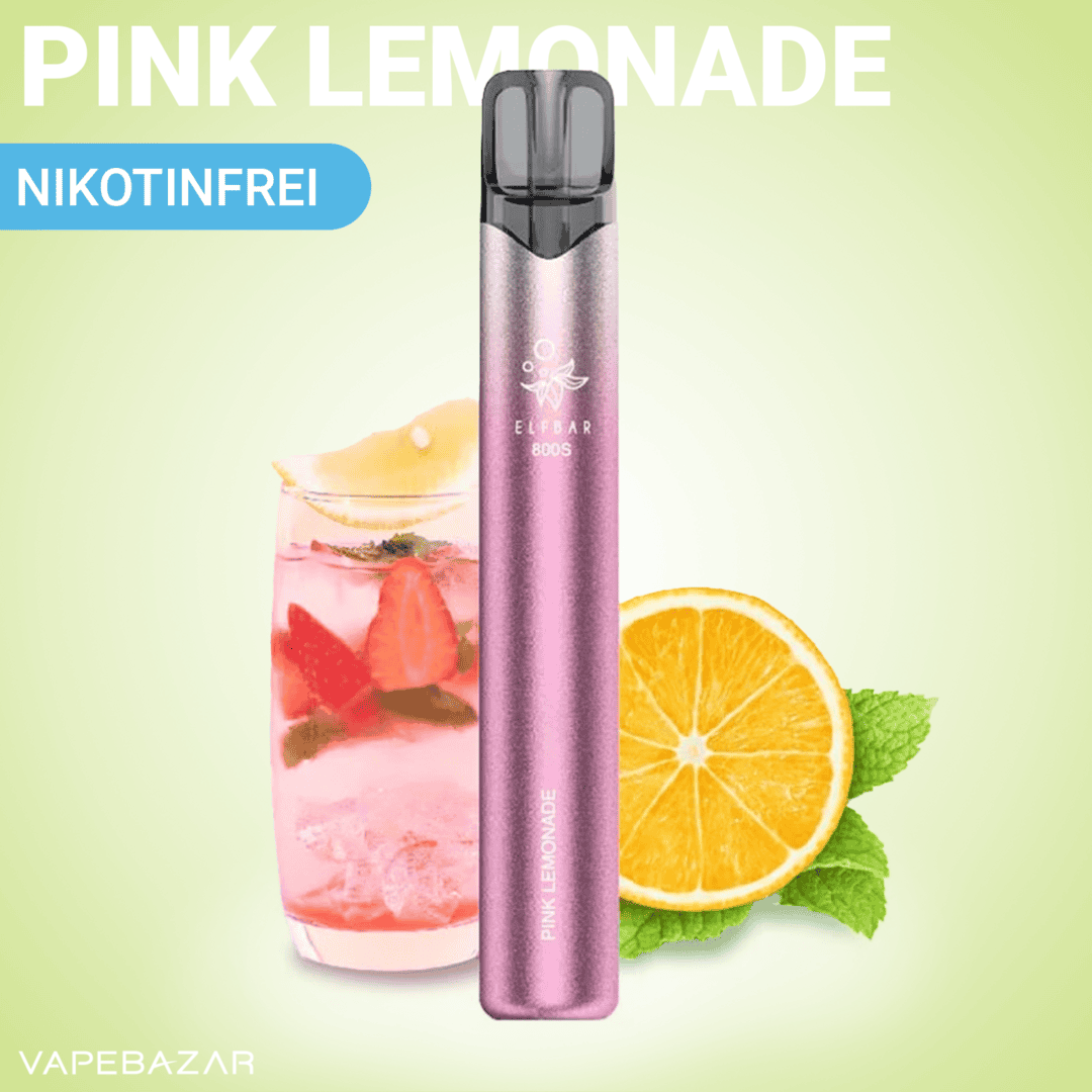 Elfbar 800 Nikotinfrei Pink Lemonade | Vapebazar Elfbar 800 Nikotinfrei Pink Lemonade