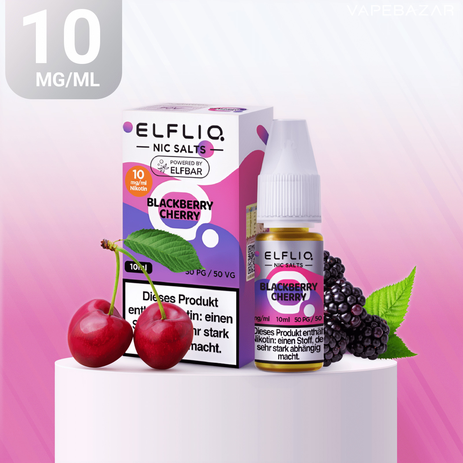 Elfliq Nic Salts Blackberry Cherry 10mg | Vapebazar Elfliq Nic Salts Blackberry Cherry 10Mg