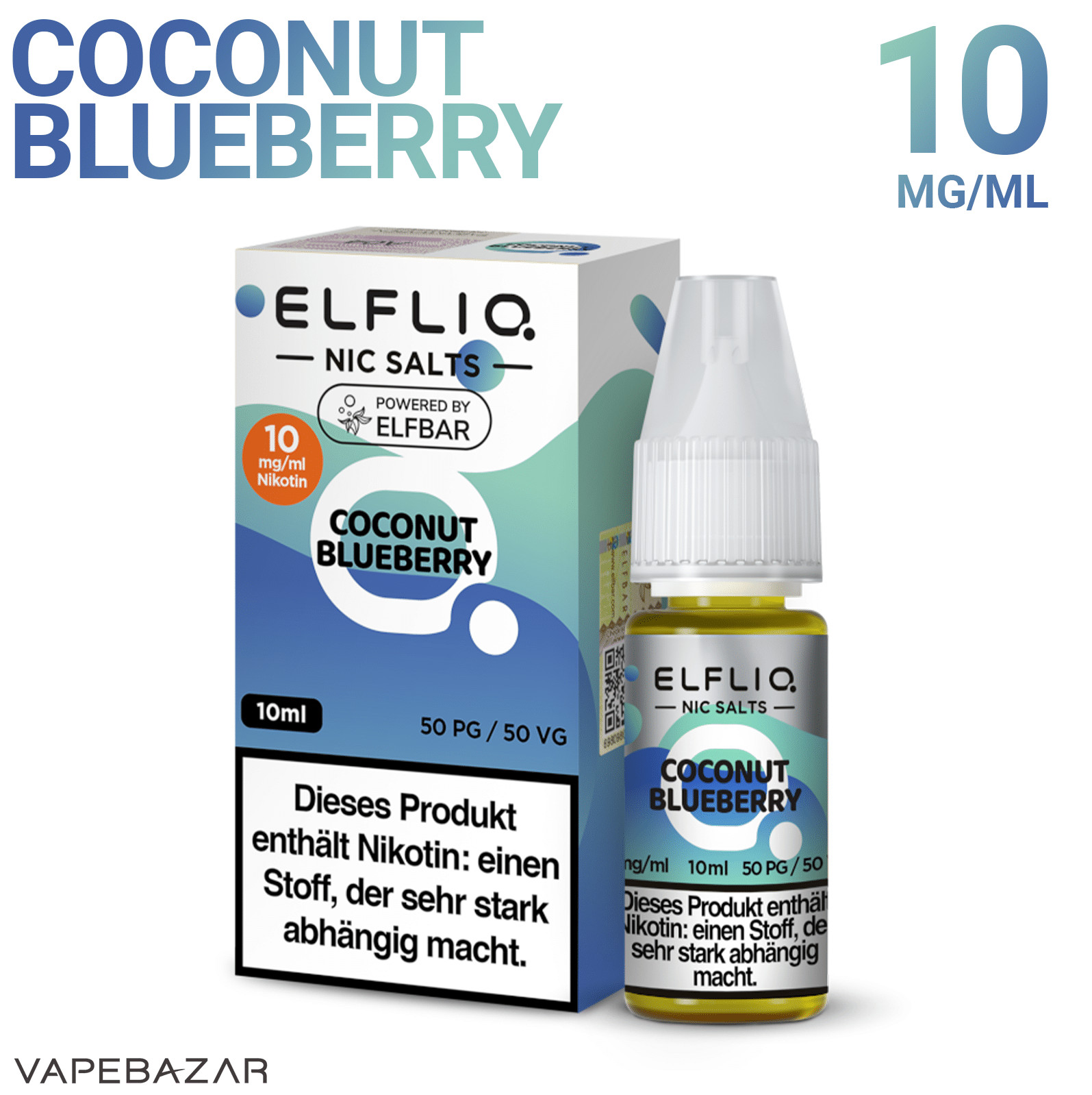 Elfliq Nic Salts Coconut Blueberry 10mg 2 | Vapebazar Elfliq Nic Salts Coconut Blueberry 20Mg