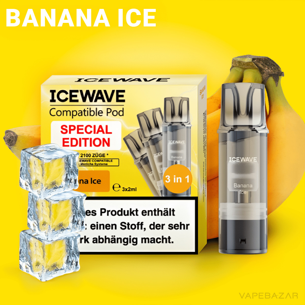 Icewave Pod Banana Ice | Vapebazar Icewave Pod - Banana Ice
