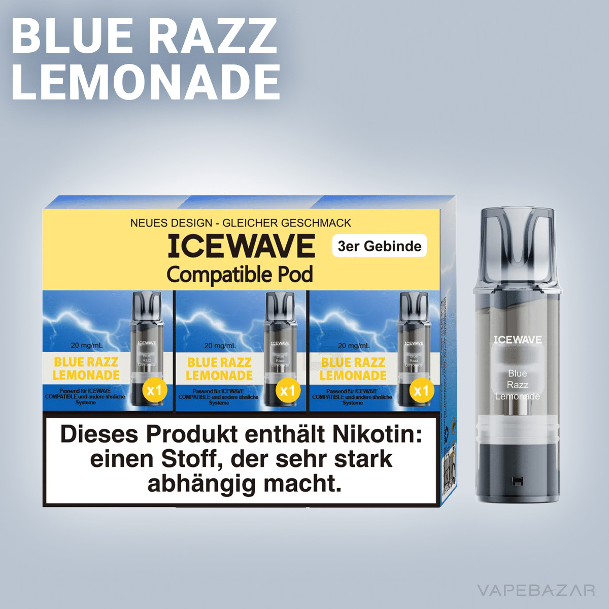 Icewave Pod Blue Razz Lemonade 2 | Vapebazar Icewave Pod - Lemon Lime - 3Er Pack