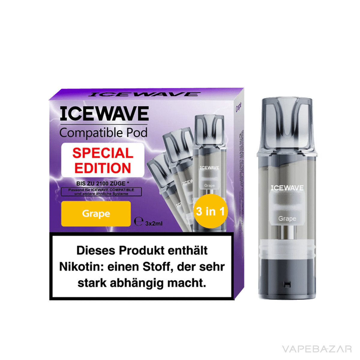 Icewave Pod Grape 3 | Vapebazar Icewave Pod - Watermelon Ice - 3Er Pack