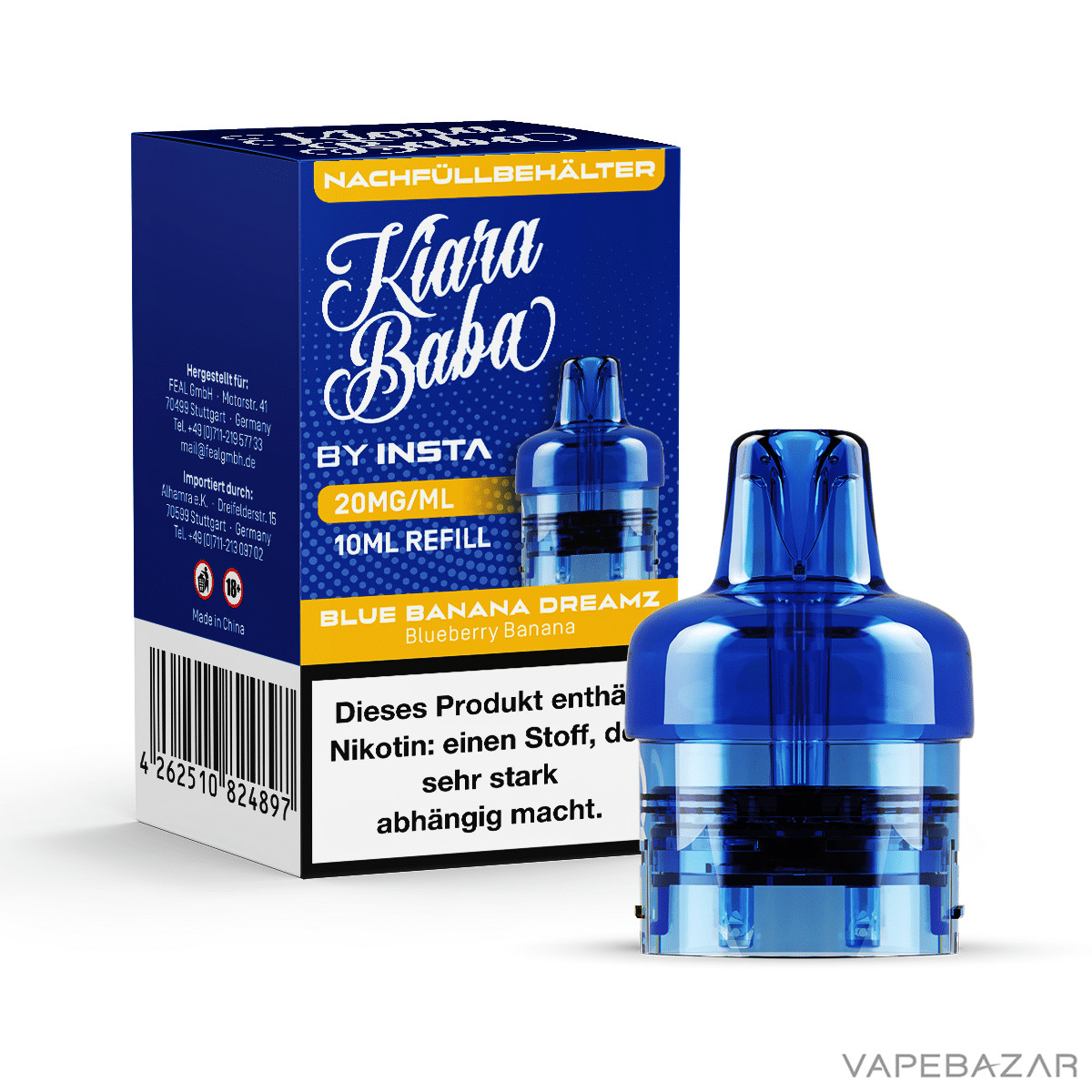 Kiara Baba Blue Banana Dreamz 3 | Vapebazar Kiara Baba Vape Pod - Blue Banana Dreamz