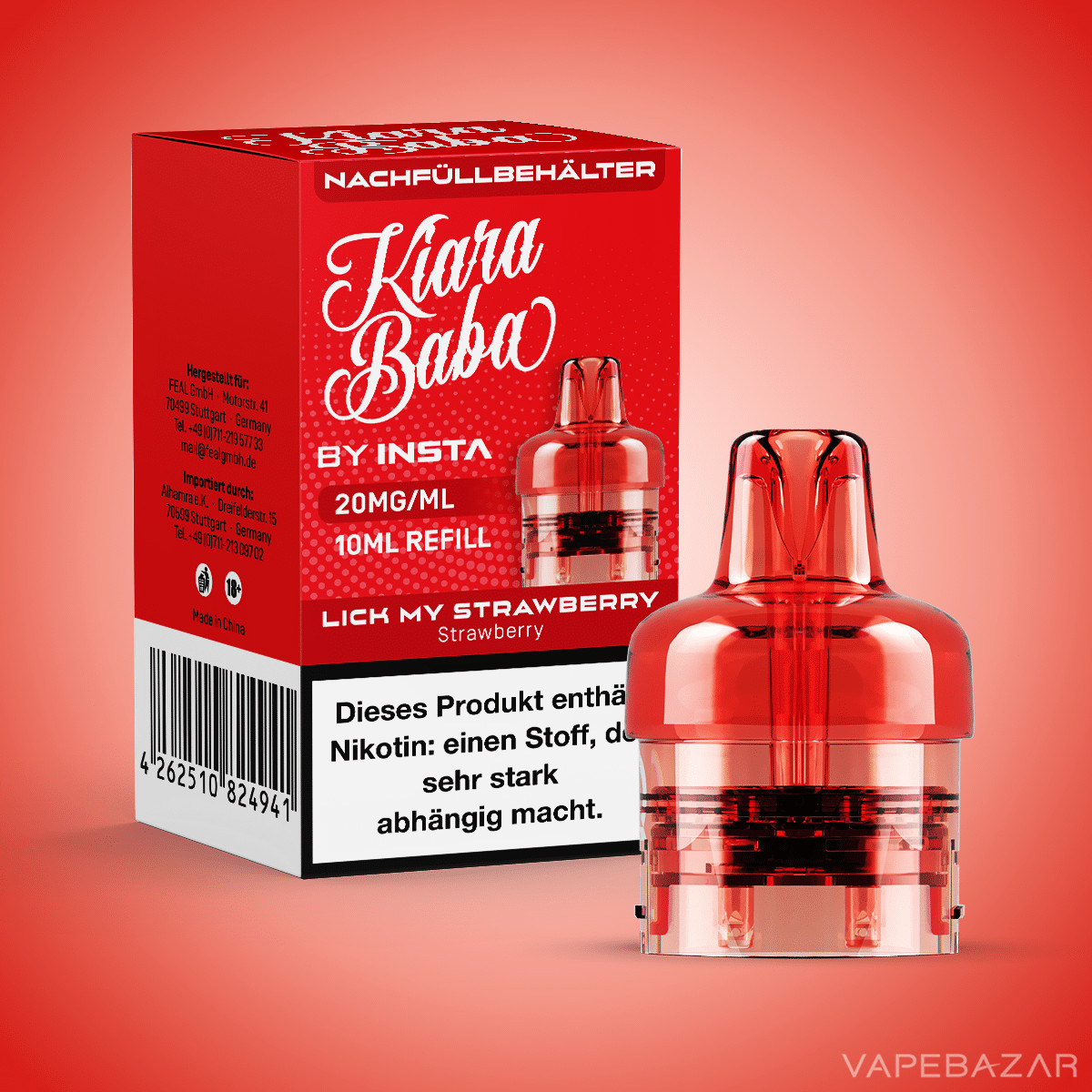 Kiara Baba Lick my Strawberry 2 | Vapebazar Kiara Baba Vape Pod - Lick My Strawberry