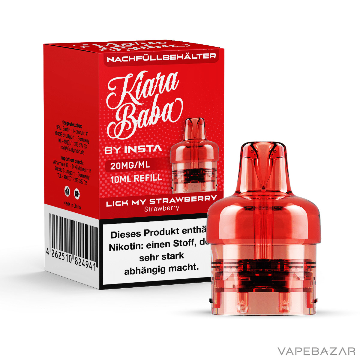 Kiara Baba Lick my Strawberry 3 | Vapebazar Kiara Baba Vape Pod - Lick My Strawberry