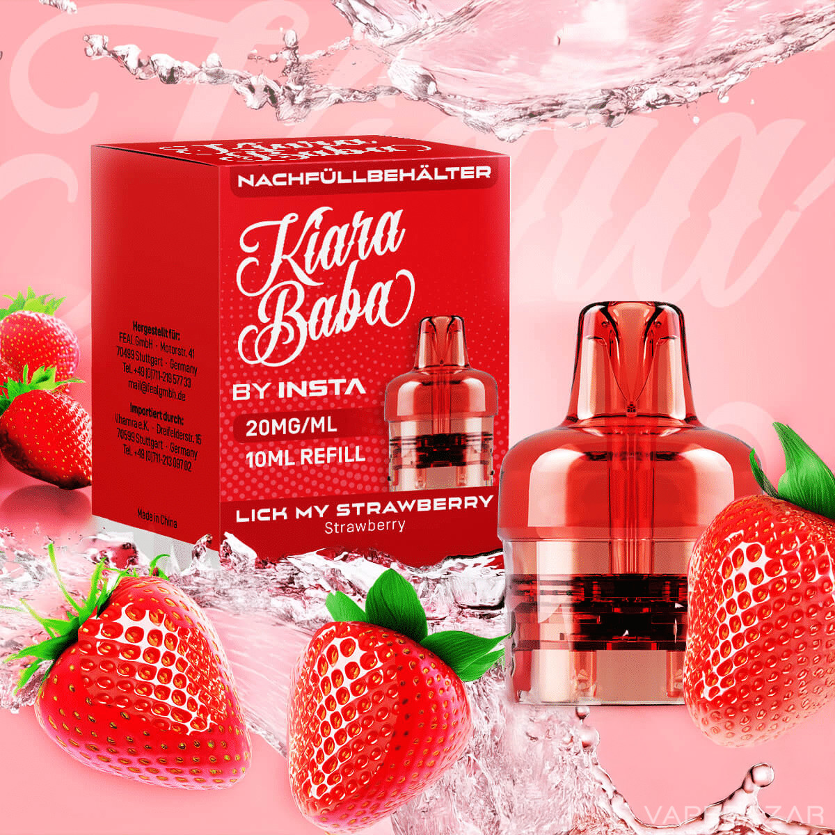 Kiara Baba Refill Pod Lick my Strawberry | Vapebazar Kiara Baba Refill Pod Lick My Strawberry