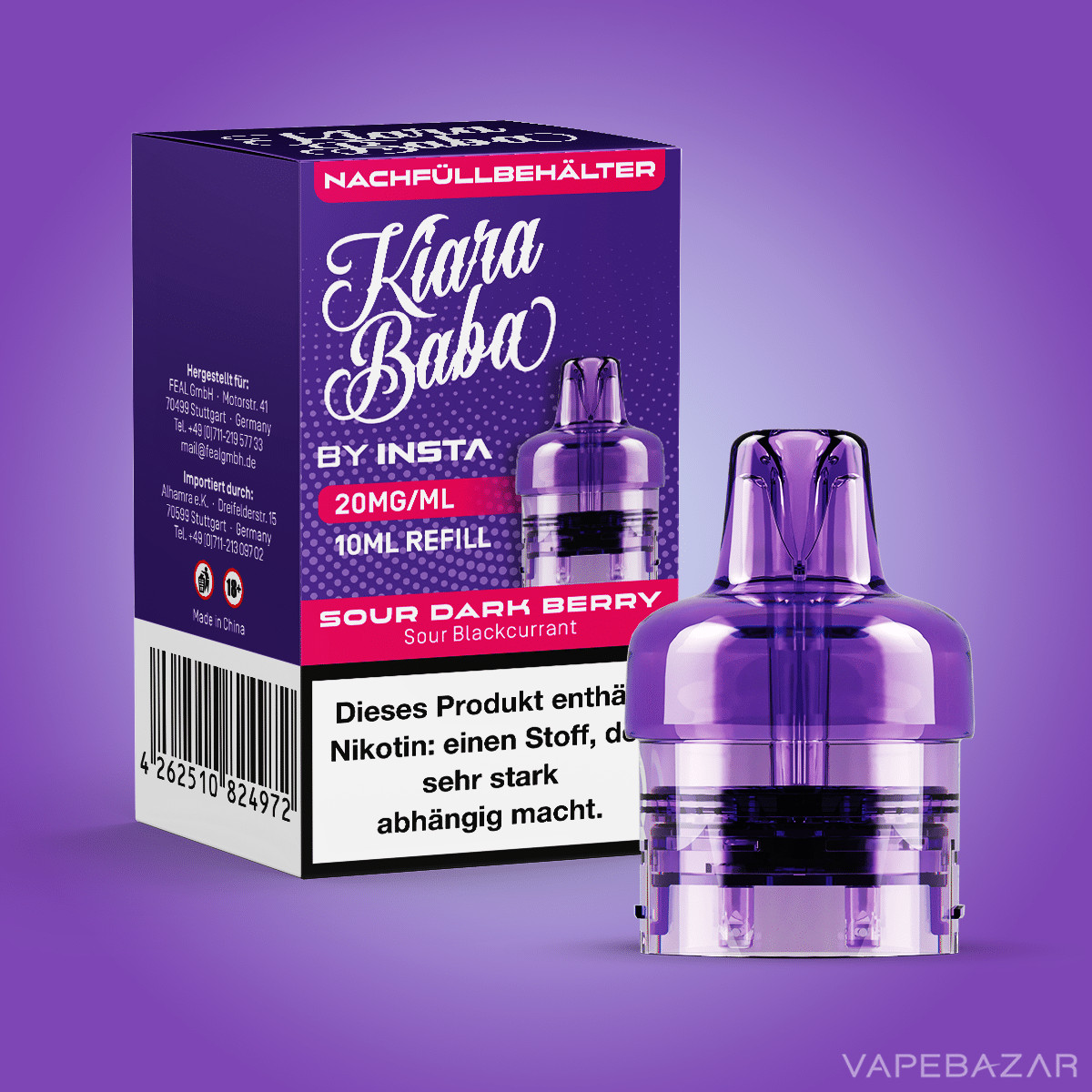 Kiara Baba Sour Dark Berry 2 | Vapebazar Kiara Baba Vape Pod - Sour Dark Berry