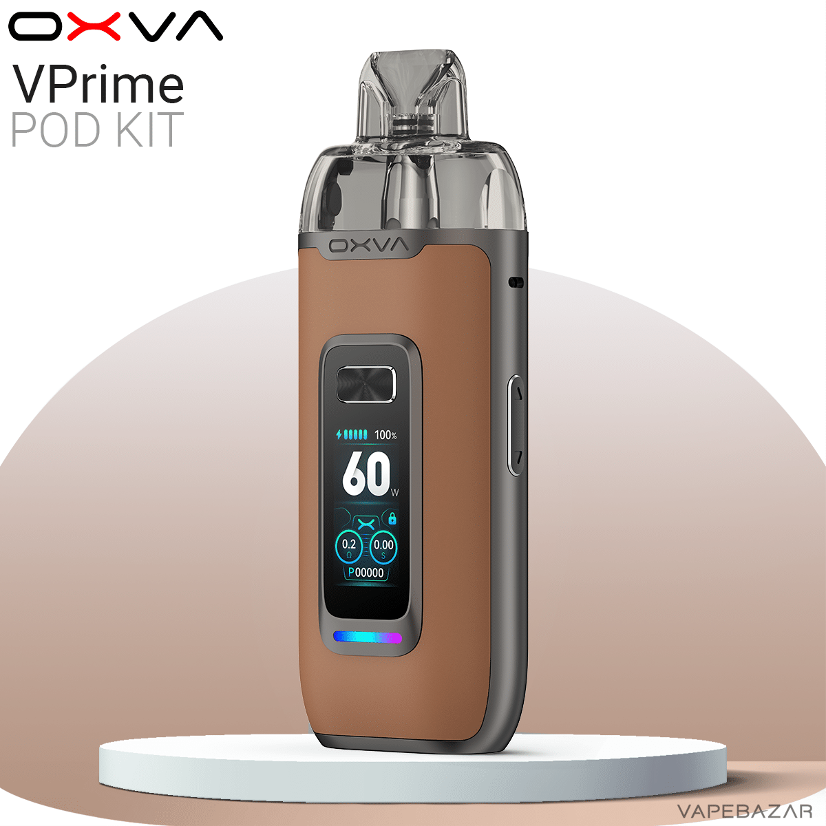 OXVA VPrime Brown Leather | Vapebazar Oxva Vprime Brown Leather