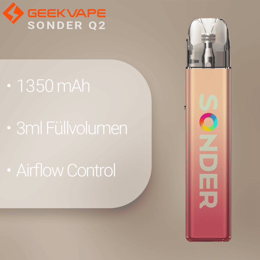 Sonder Q2 Fizzy Peach 2 | Vapebazar Geekvape - Sonder Q2 Kit - Fizzy Peach