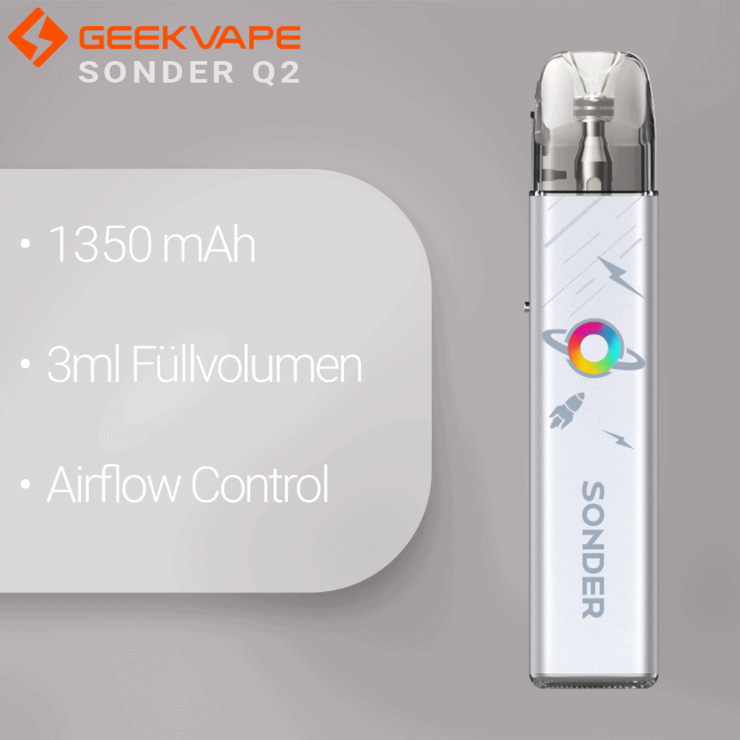 Sonder Q2 Rocket Silver 2 | Vapebazar Geekvape - Sonder Q2 Kit - Rocket Silver (Limited Edition)