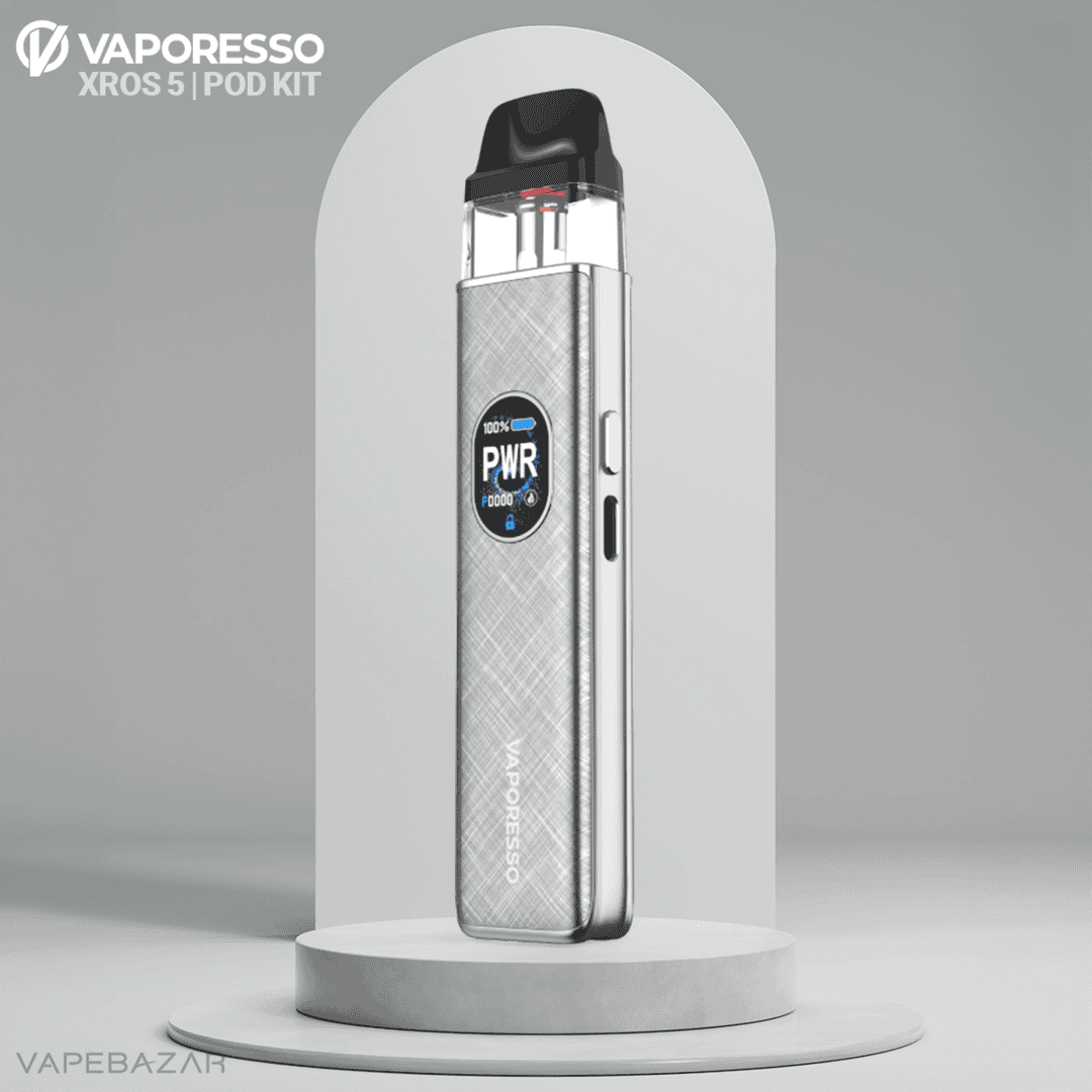 Vaporesso Xros 5 Pod Kit Grey Silk | Vapebazar Vaporesso Xros 5 Pod Kit - Grey Silk