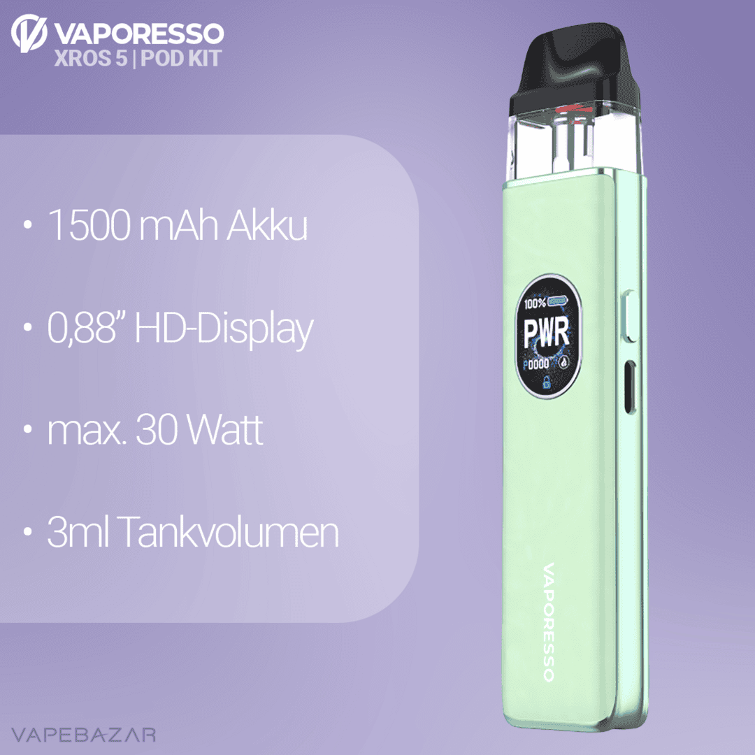 Vaporesso Xros 5 Pod Kit Jade 2 | Vapebazar Vaporesso Xros 5 - Opal Pink