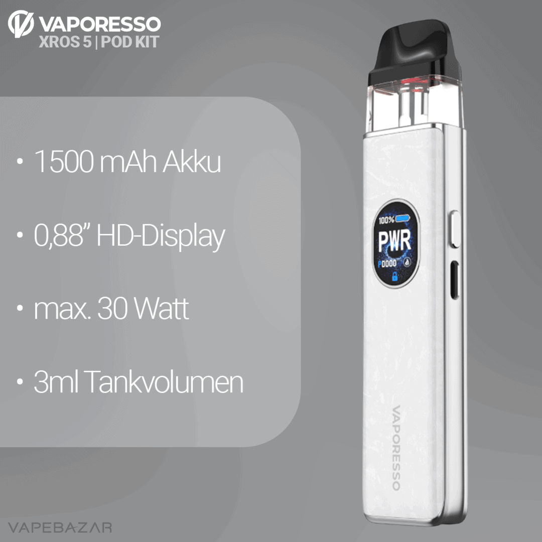 Vaporesso Xros 5 Pod Kit Opal White 2 | Vapebazar Vaporesso Xros 5 - Violet Silk