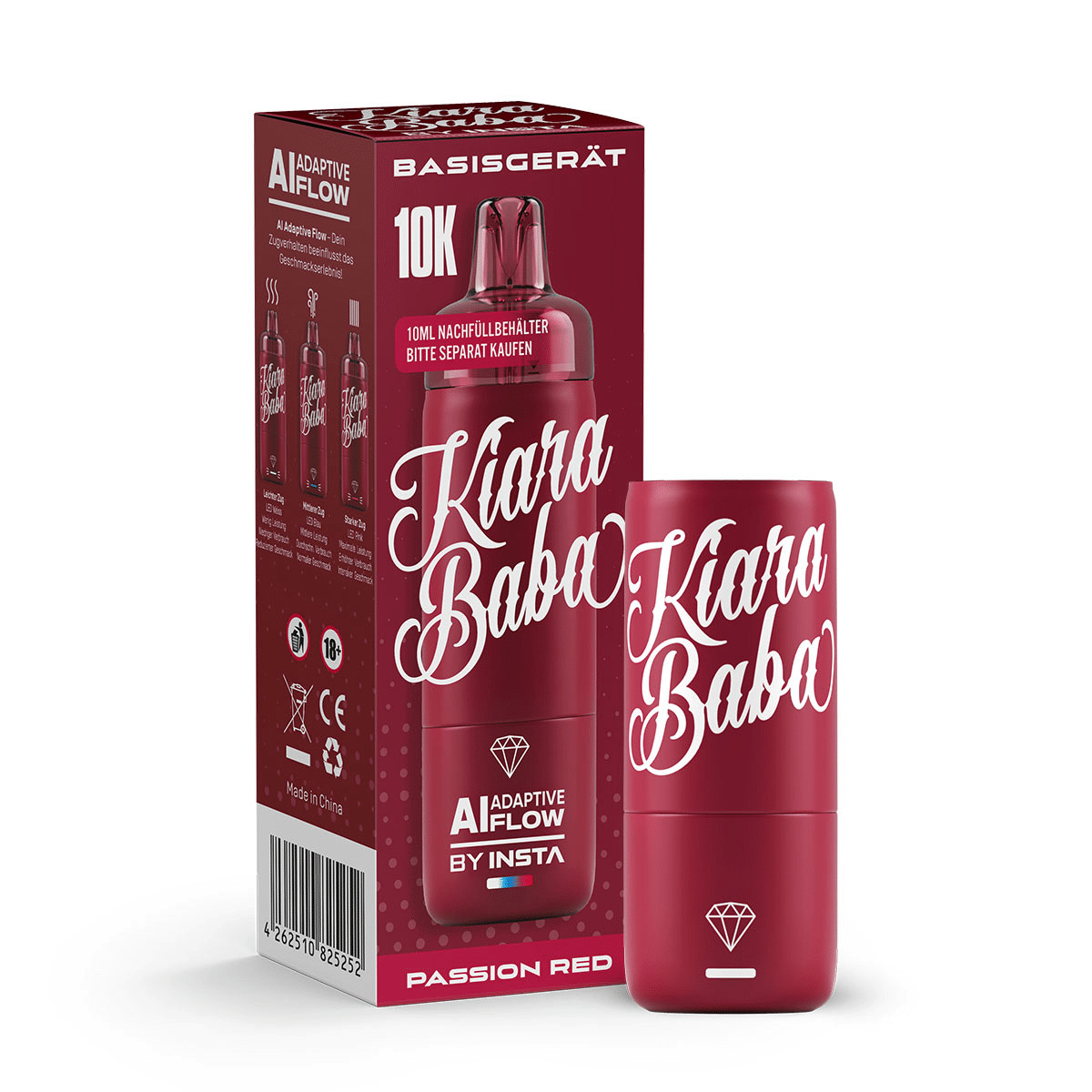 | Vapebazar Kiara Baba Vape Akku - Passion Red