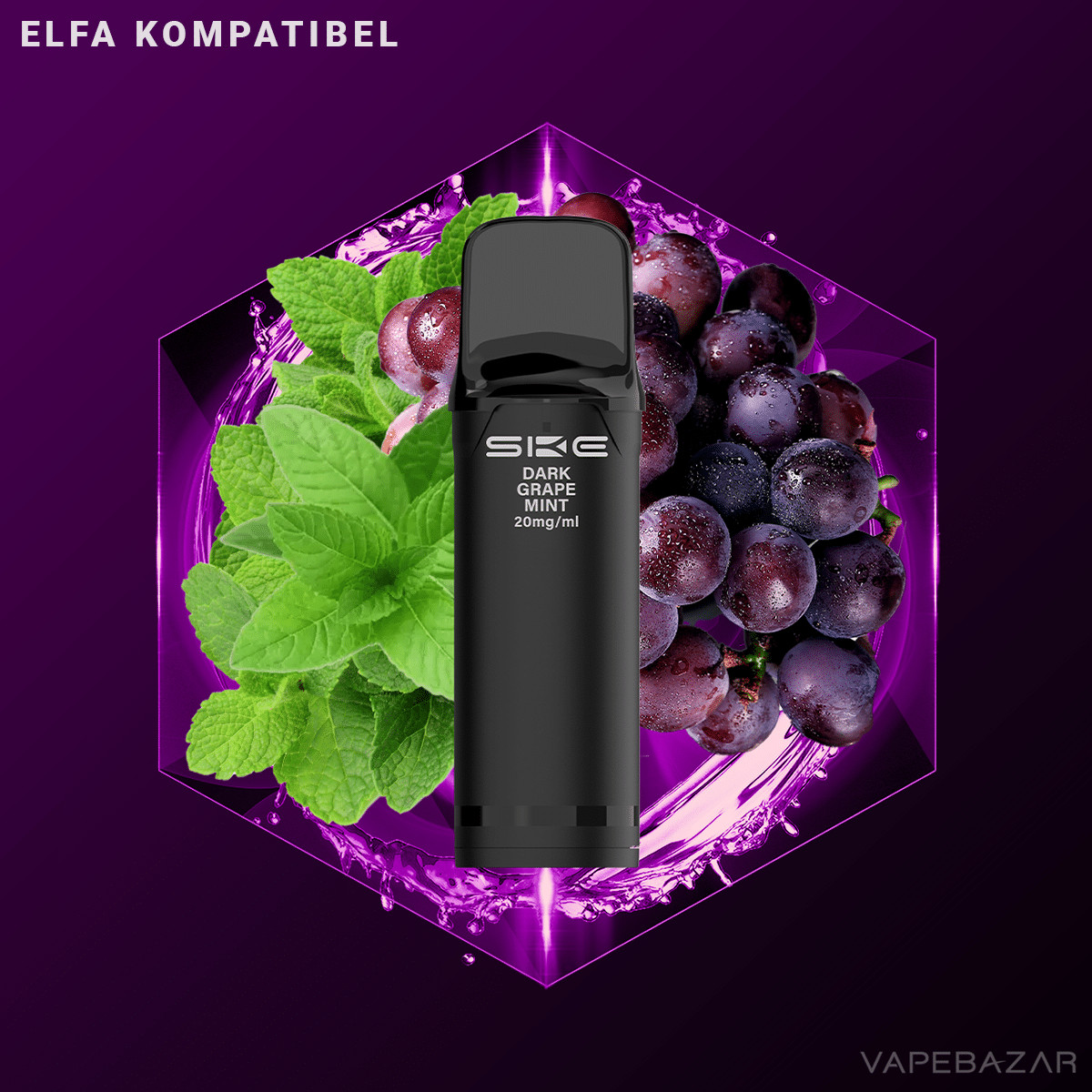 SKE CRYSTAL Pro 800 Dark Grape Mint | Vapebazar Ske Crystal Pro 800 - Dark Grape Mint