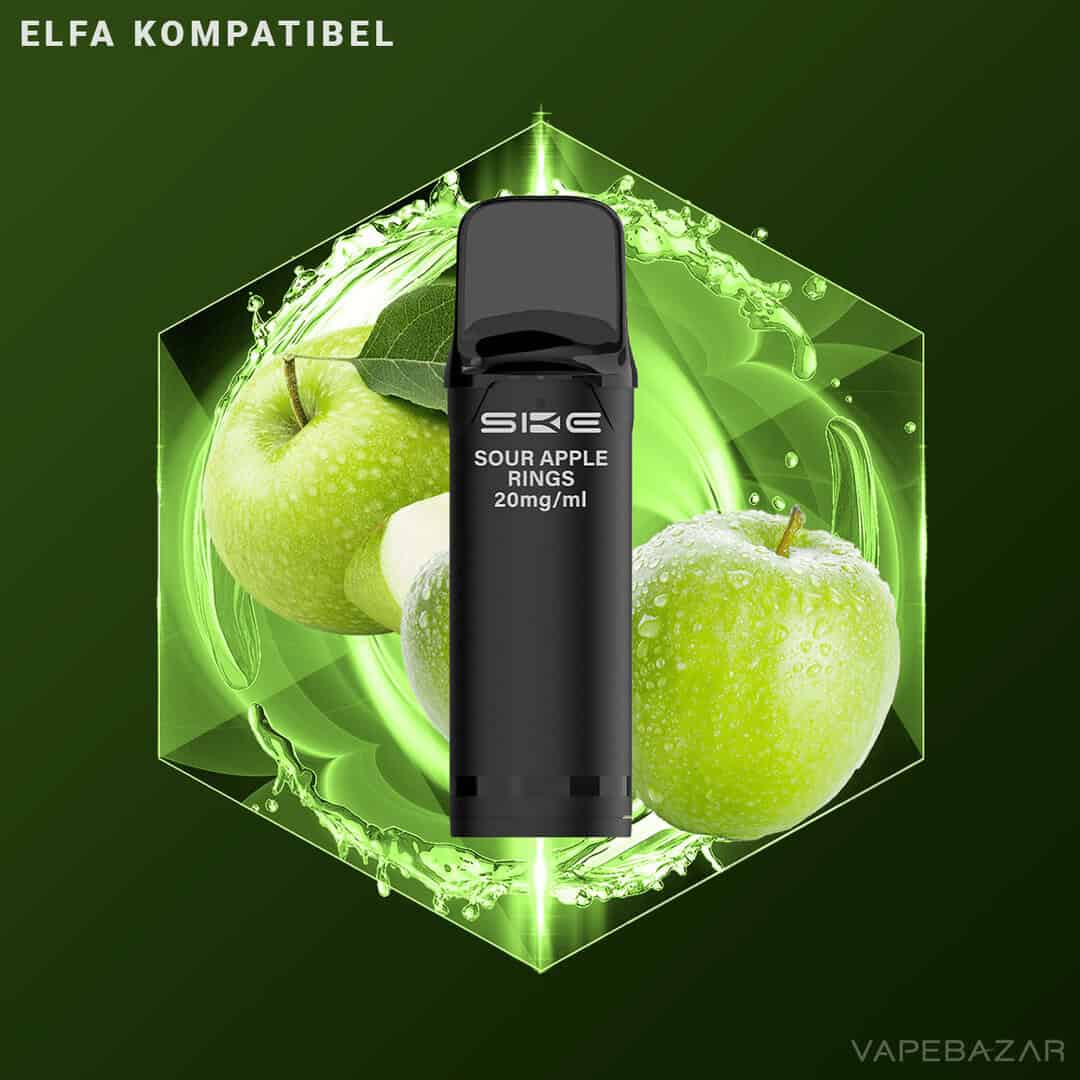 SKE CRYSTAL Pro 800 Sour Apple Rings | Vapebazar Ske Crystal 800 Pro - Sour Apple Rings