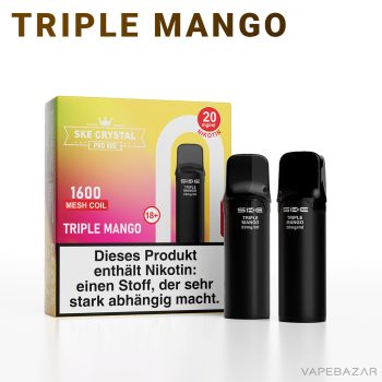 SKE Crystal 800 Pro Pods - Triple Mango (2er Pack)
