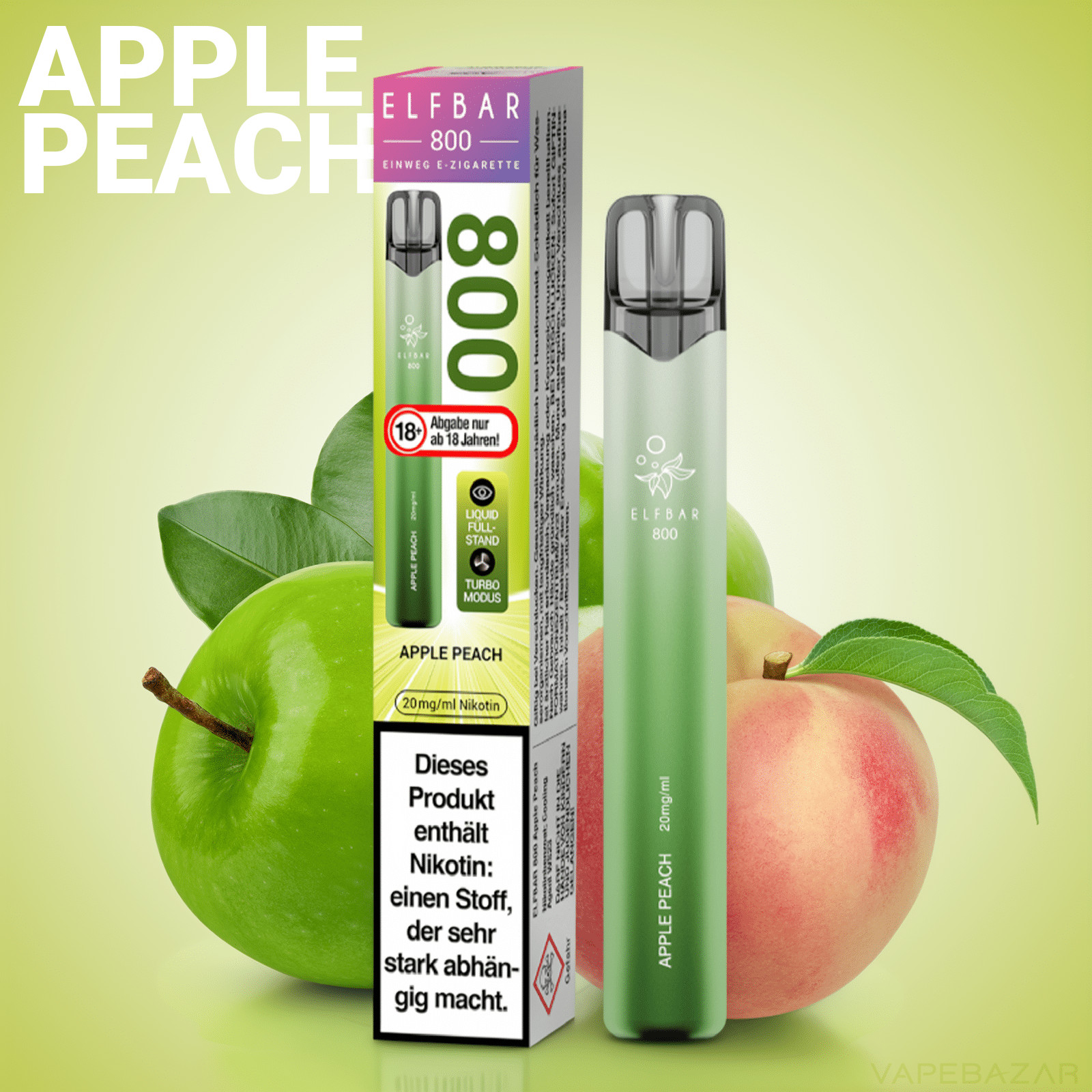 Elfbar 800 Apple Peach | Vapebazar Elf Bar 800 Apple Peach