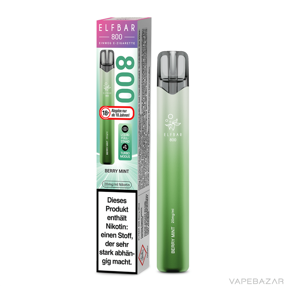 Elfbar 800 Berry Mint 3 | Vapebazar Elf Bar 800 - Berry Mint