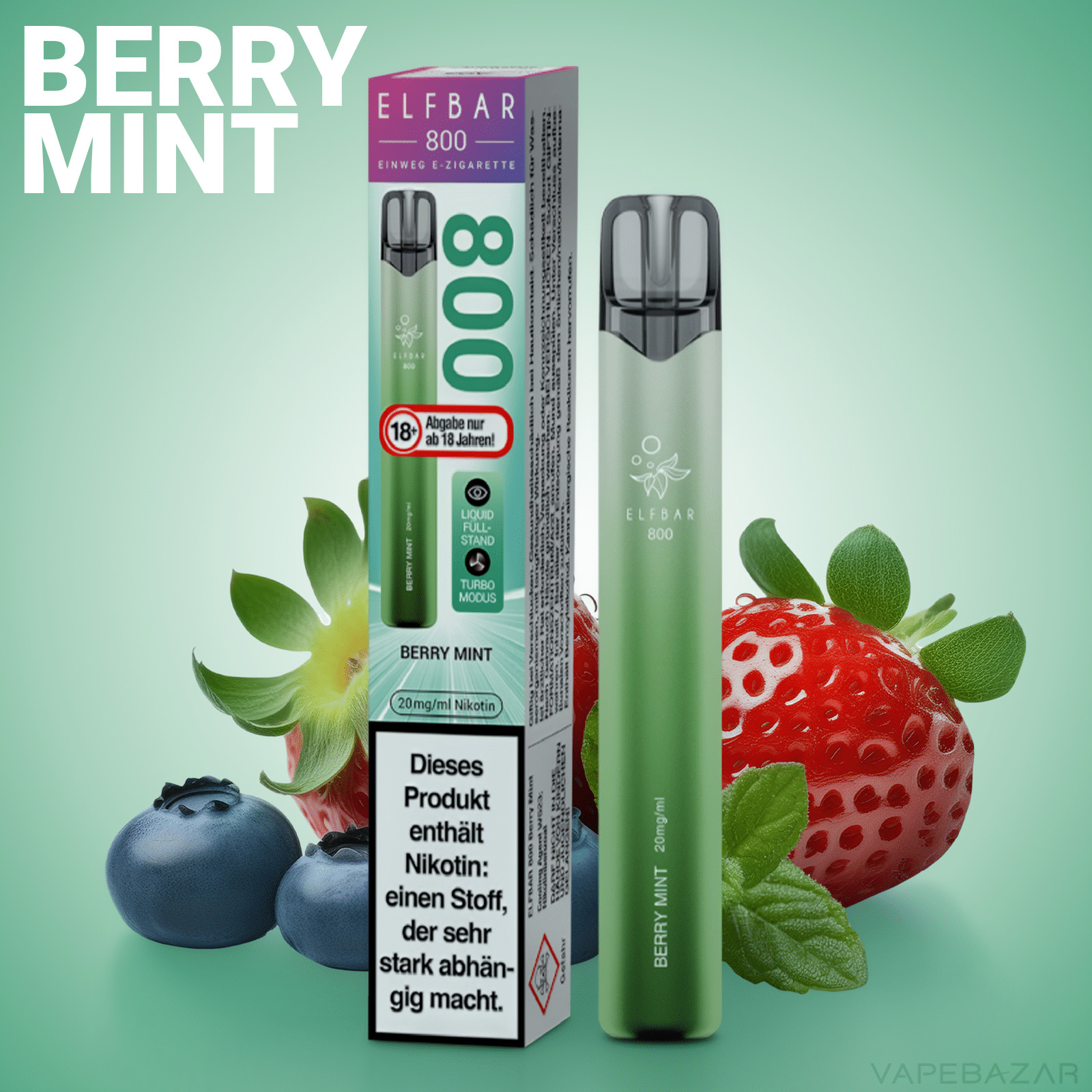 Elfbar 800 Berry Mint | Vapebazar Elf Bar 800 Berry Mint