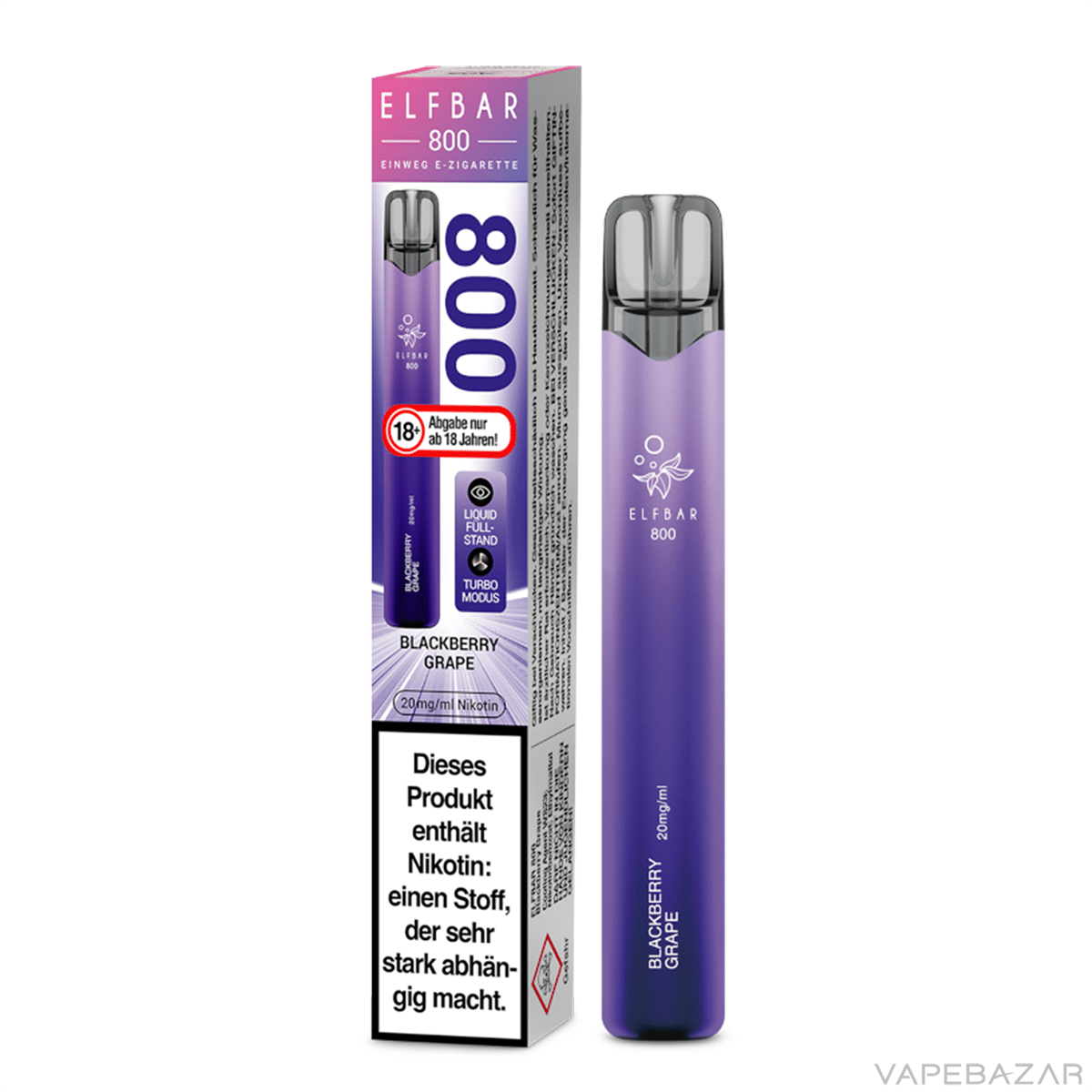 Elfbar 800 Blackberry Grape 3 | Vapebazar Elf Bar 800 - Blackberry Grape – Bild 3