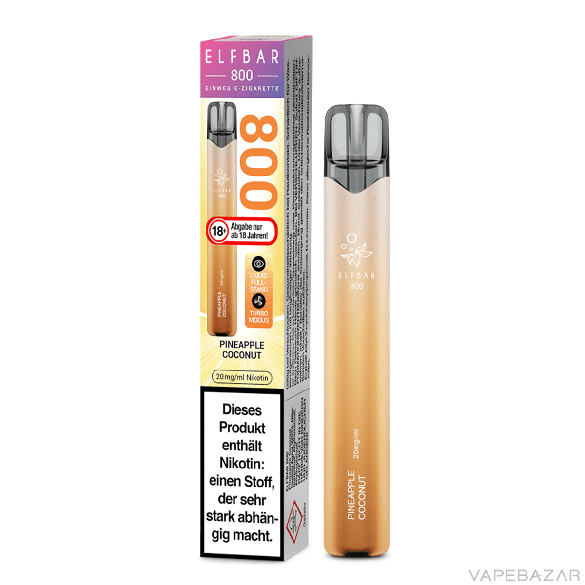 Elfbar 800 Pineapple Coconut 3 | Vapebazar Elf Bar 800 - Pineapple Coconut