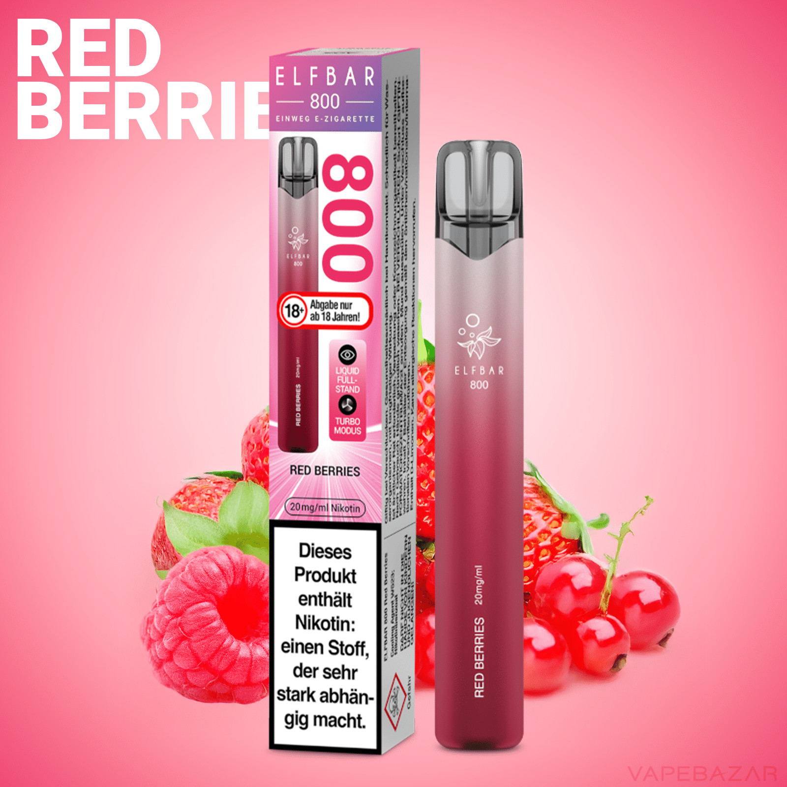 Elfbar 800 Red Berries | Vapebazar Elf Bar 800 Red Berries