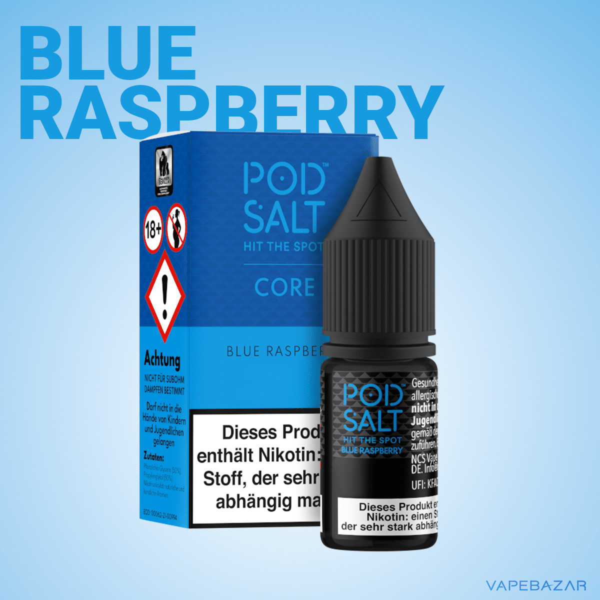 Pod Salt Core Blue Raspberry 2 | Vapebazar Podsalt Core - Blue Raspberry