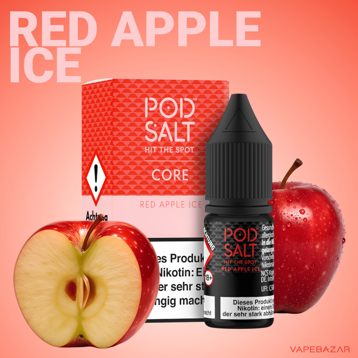 Pod Salt Core Red Apple Ice | Vapebazar Pod Salt Core - Red Apple Ice