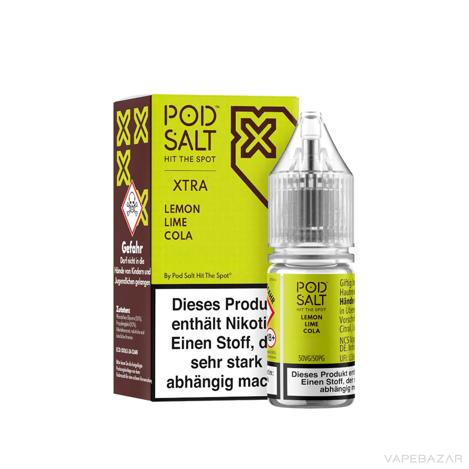 Pod Salt X Lemon Lime Cola 3 | Vapebazar Pod Salt X Nikotinsalz Liquid - Lemon Lime Cola