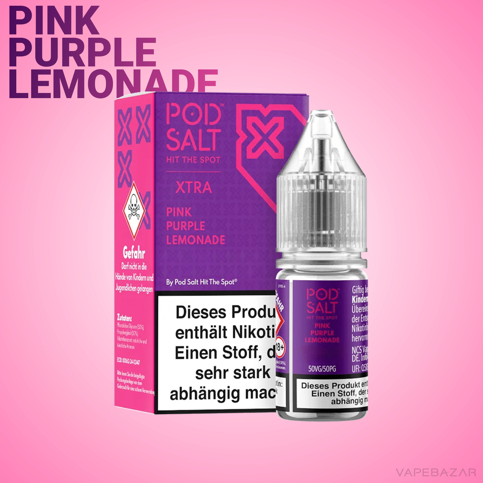 Pod Salt X Pink Purple Lemonade 2 | Vapebazar Pod Salt X Nikotinsalz Liquid - Pink Purple Lemonade